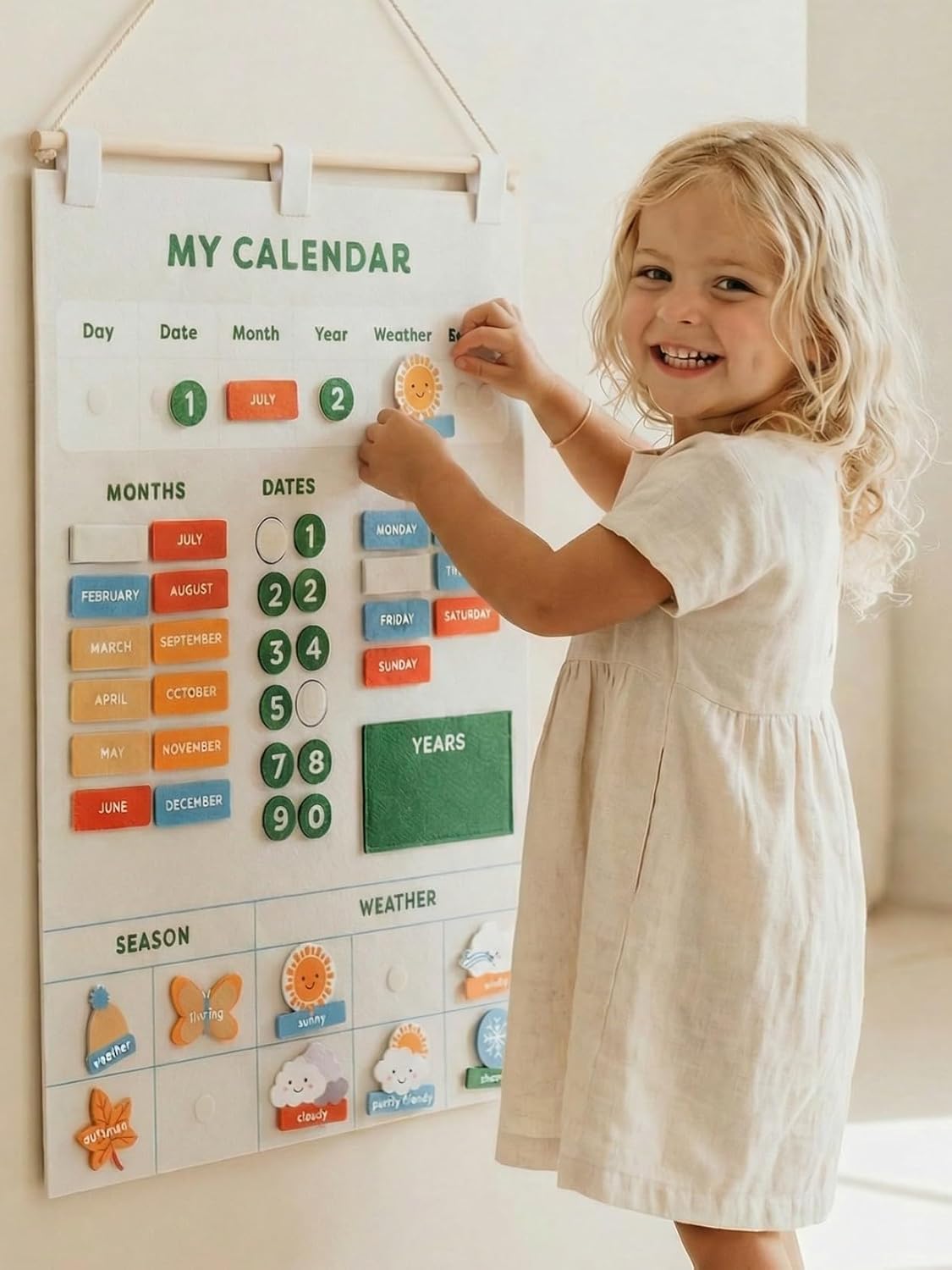 Beautiful Toddler and Kids Calendar – Homeschool Supplies for Preschool