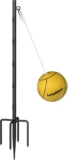 Garbuildman Tetherball Set with Ball & Rope for Outdoor Backyard, Adjustable Tether Ball Pole with 5-Prong Base & Rubber Sleeve for Playground, Outside Ball Games Sports for Kids, Adults