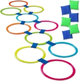 GOODLYSPORTS Hopscotch & Bean Bag Toss, Indoor/Outdoor Playground Toys