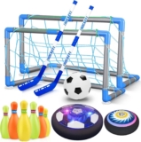 HopeRock 3 in 1 Hover Soccer, Hockey and Bowling Set for Kids Ages 3-12