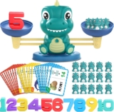 Kaodezhu Dinosaur Math Balance Toys, Montessori Toys for 3 Years Old Kids