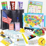 Teacher Play Set for Kids, Pretend School Kit Toys for Boys and Girls