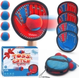 Toss and Catch Ball Game for Kids Ages 3-8 Boys Girls – 4 Paddles & 4 Balls