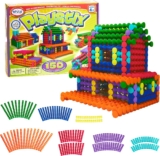 POPULAR PLAYTHINGS Playstix Construction Toy Set, 150 Piece Kit