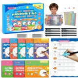 Magic Grooved Writing Practice, 8 Reusable Handwriting Books for Kids 3-8