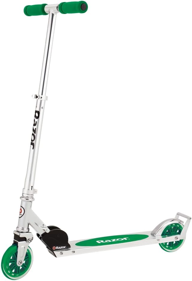 Razor A3 Kick Scooter for Kids Ages 5+ – Larger Wheels, Front Suspension, Wheelie Bar, Lightweight, Foldable, Aluminum Frame, and Adjustable Handlebars