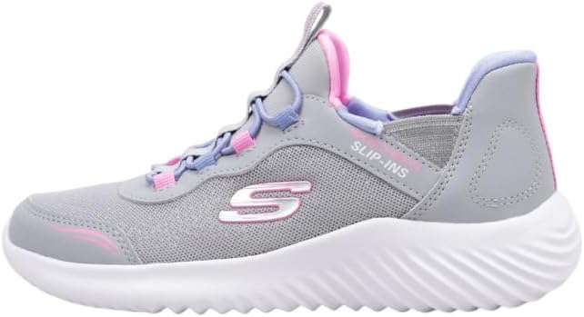Skechers Girls’ Bounder Simple Cute Shoe | Casual, Slip-ins, Air-Cooled Memory Foam, Machine Washable