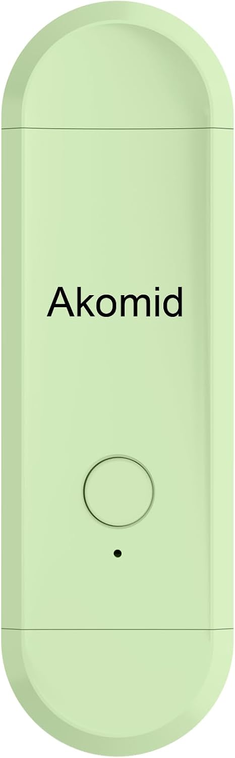 Akomid Book Light, USB Rechargeable, Eye-Cared Amber Light, 8 LEDs, Green, Modern Style, Metal & Plastic, Clip-On, Stepless Dimming, for Reading in Bed, Kids, Living Room