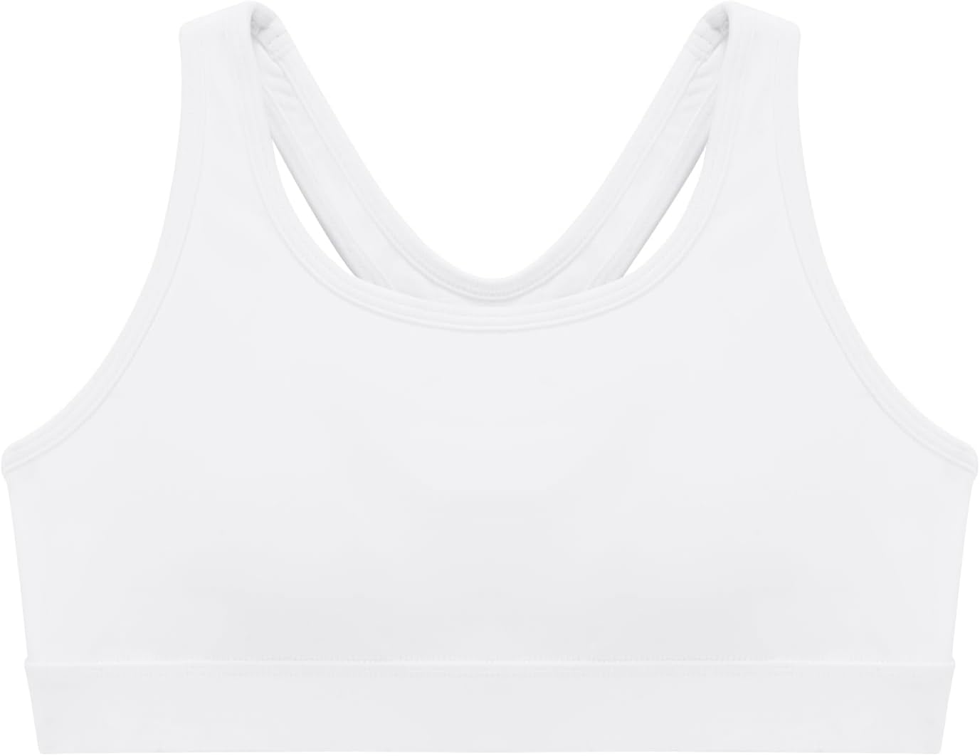 Stelle Girls Racerback Sports Bra Training Bra for Girls 6-15Y | Removable Pads, Light Support, Soft, Breathable, Scoop Neck, Training Bra, Athletic, Dance, Yoga Crop Top for Teens Kids