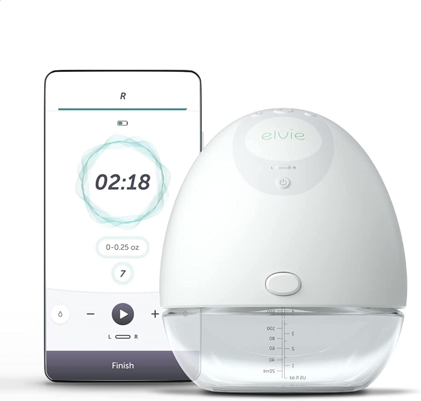 Elvie – Single, Wearable Breast Pump w/App – The Smallest & Quietest – Portable – Hands Free & Discreet – Automated w/Four Personalized Settings – Includes 3 Sets of Breast Shields | The smallest & quietest, portable, hands-free & discreet, automated with four personalized settings