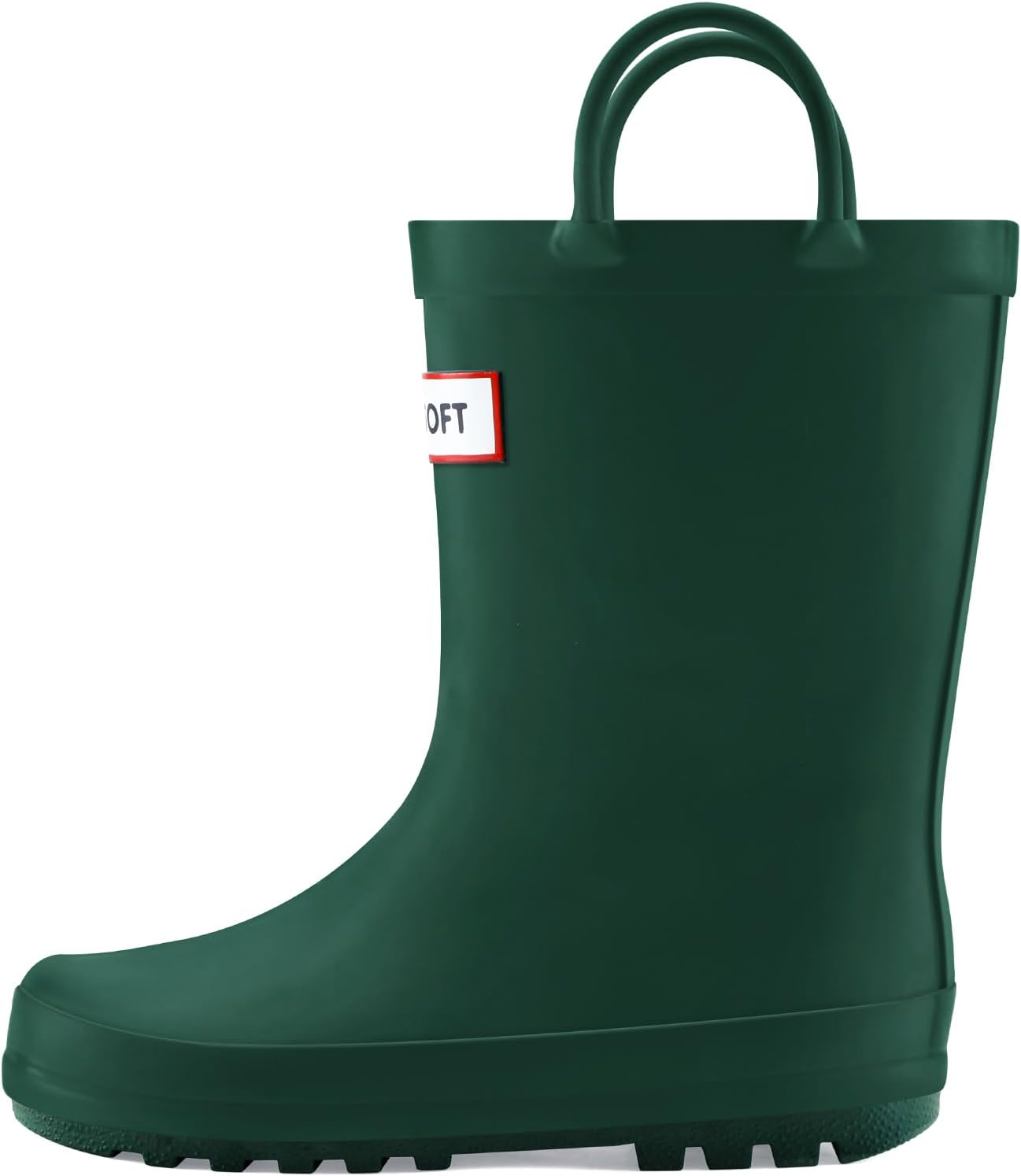 mysoft Kid Rain Boots Toddler Rubber Waterproof Boot Boy Girl with Handle | Pull on, Slip Resistant