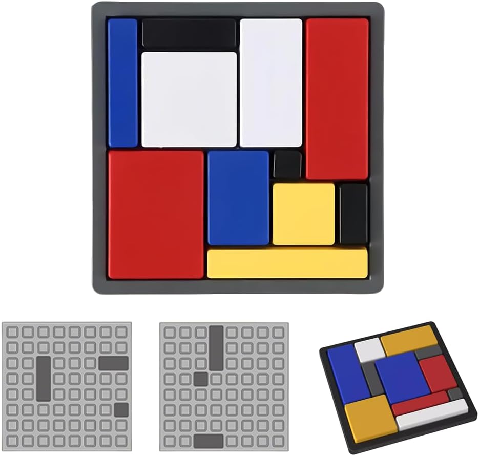 Logic Puzzle Brain Teaser Game for Kids & Adults, 88 Challenges 4 Difficulty Levels, Portable Design for Brain Training (1pcs)