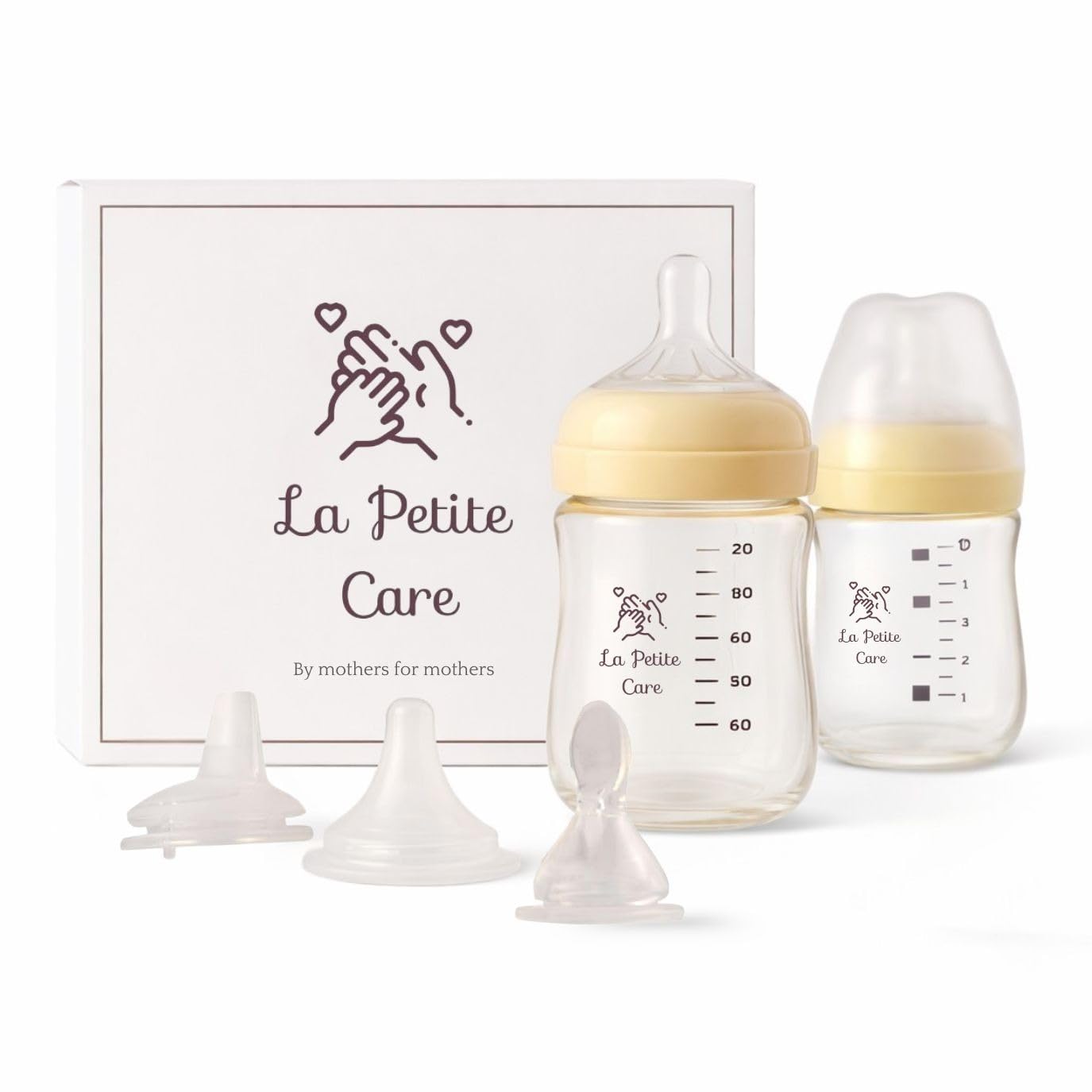 Glass Baby Bottles Anti Colic Set 2 Pack 3oz and 6oz BPA Free Heat Resistant Borosilicate Glass with 3 Silicone Nipples Wide Neck Gift Box Baby Shower Easy to Sterilize for Newborn 0-9 Months