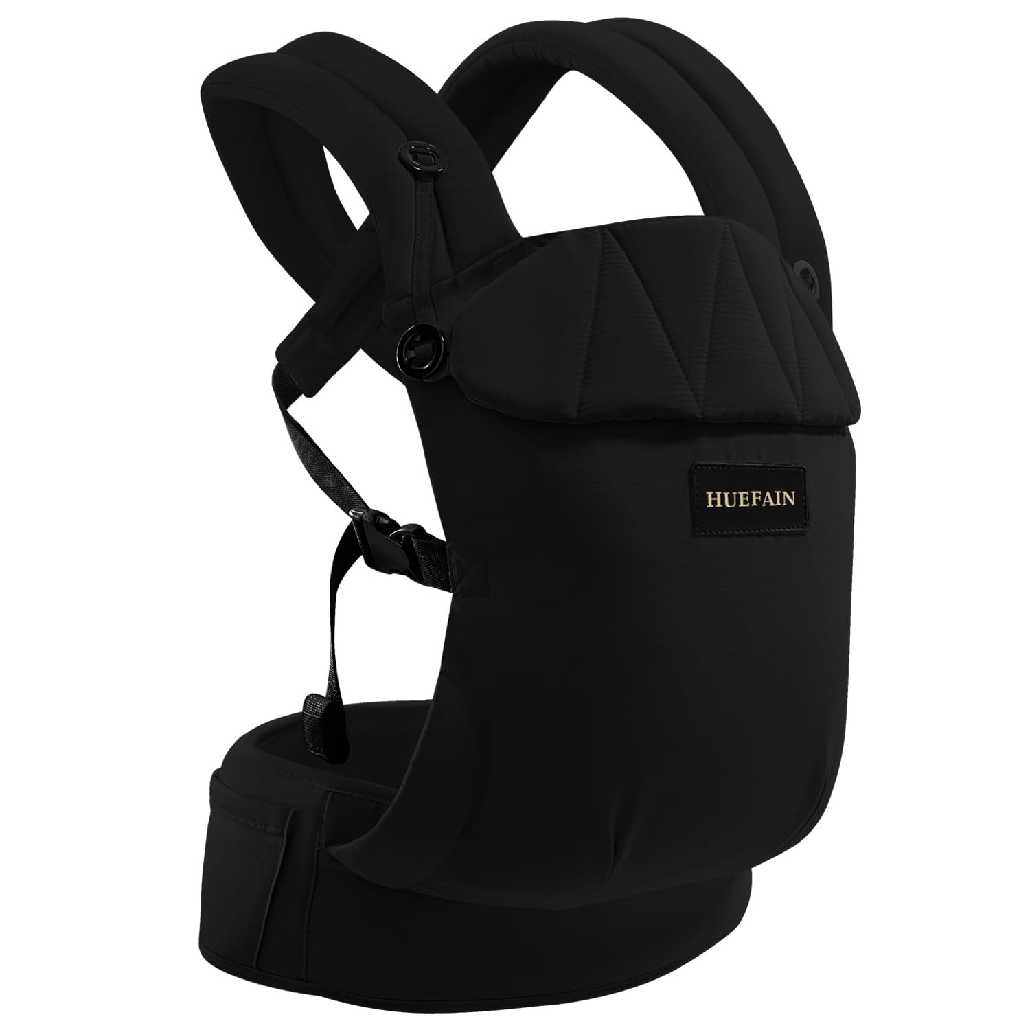Baby Carrier (7–44 lbs), Soft Breathable Double-Shoulder Carrier with Adjustable Support, Ergonomic Design for Hip Positioning, Comfort Waist Support, Lightweight Hands-Free Baby Carrier (Black)