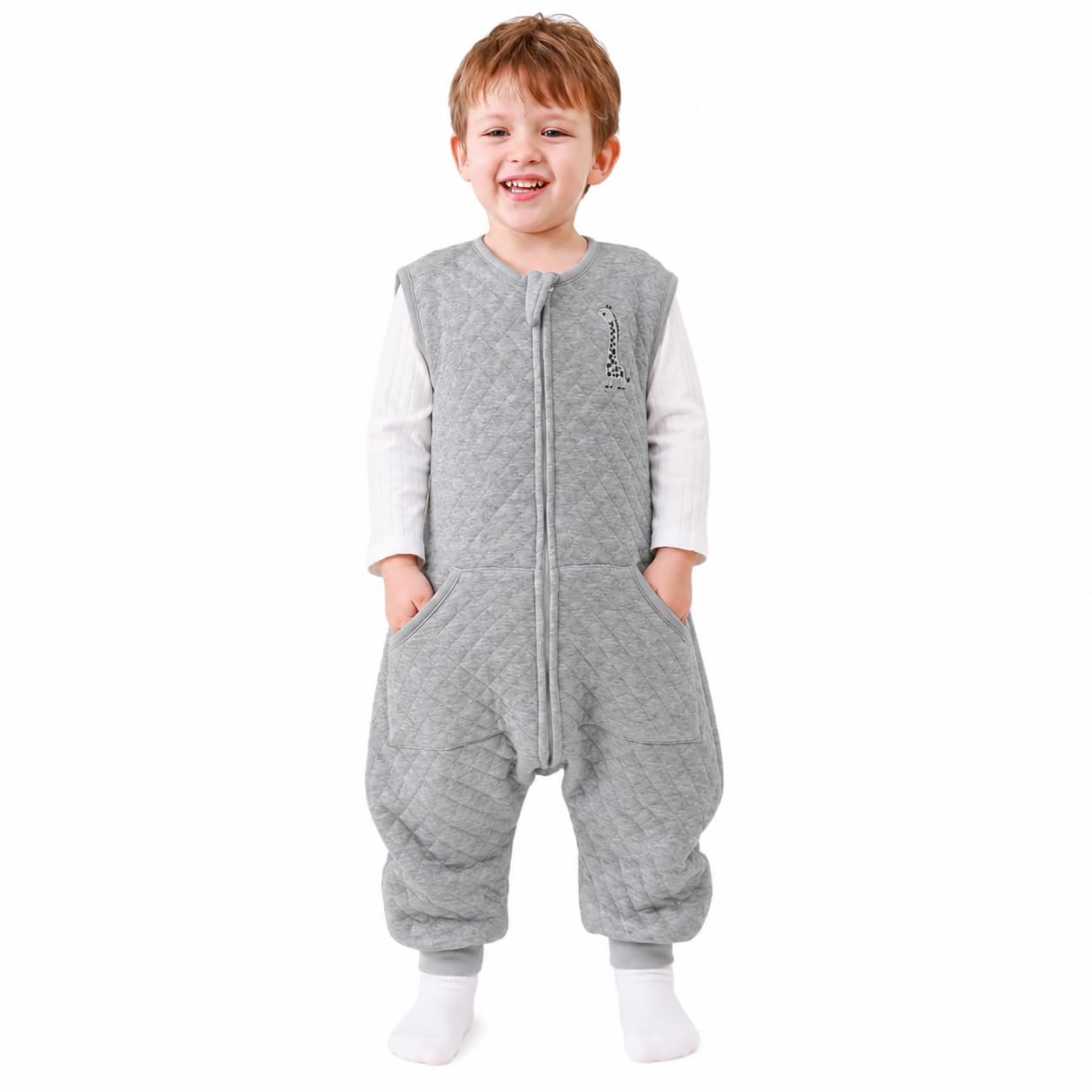 HOMEAL Toddler Sleep Sack with Legs, 1.0 TOG Wearable Blanket, Soft Cotton Baby Sleep Sack for Kids (2T–3T)