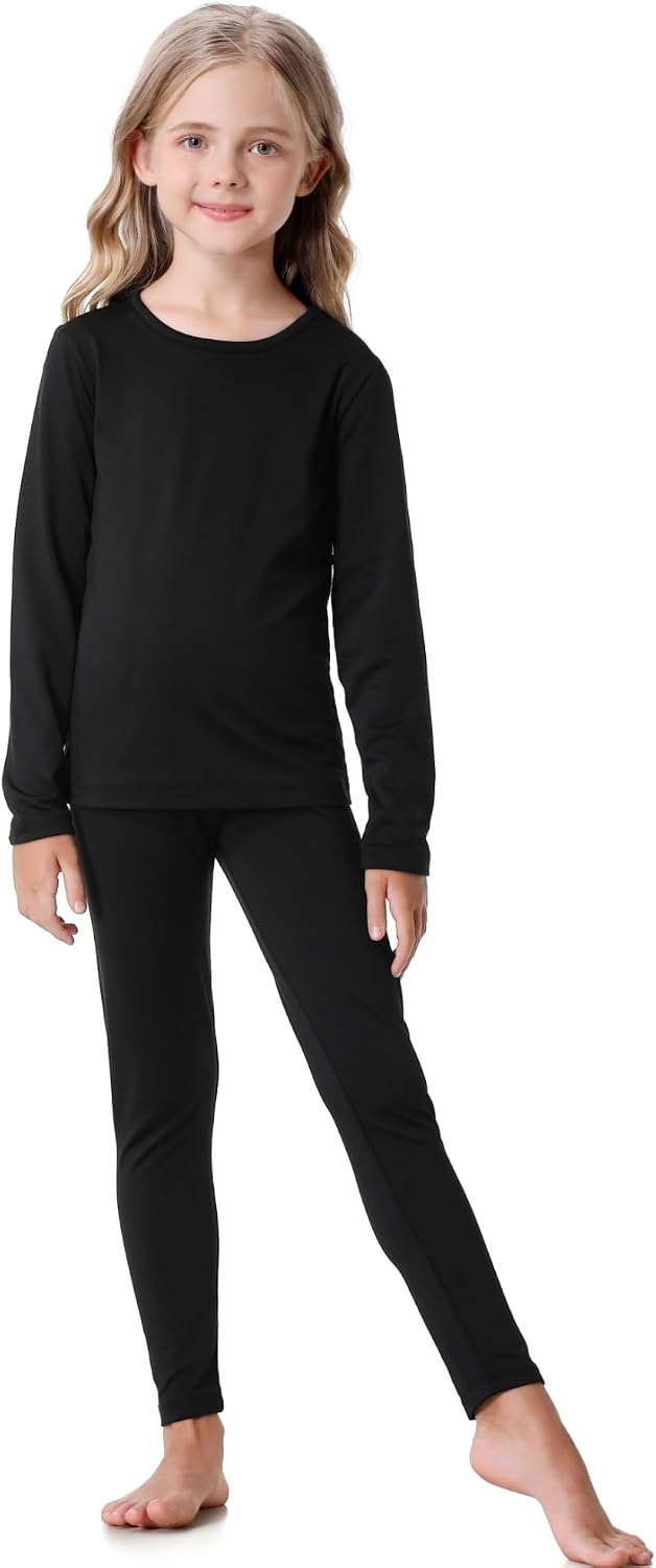 Thermal Underwear for Kids long johns, Girls Thermal Underwear Set for Skiing, Kids Long Underwear Base Layer Winter