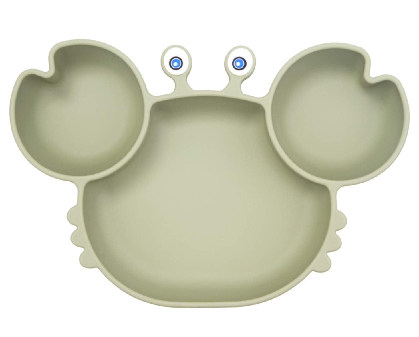 Silicone Suction Plate for Toddlers – Self Feeding Training Divided Plate Dish and Bowl for Baby and Toddler, Fits for Most Highchairs Trays, BPA Free Microwave Dishwasher Safe
