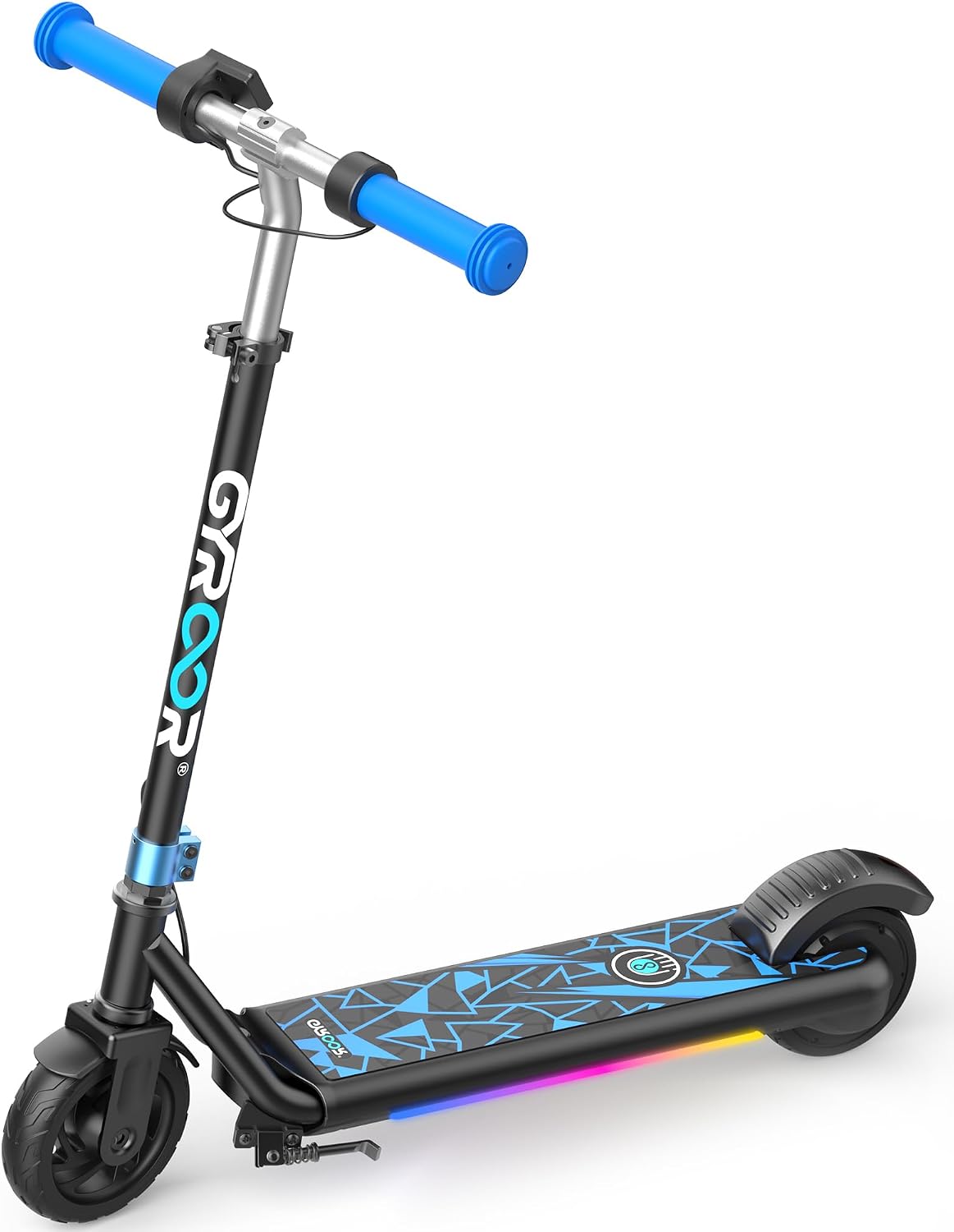 Gyroor Kids Electric Scooter 150W Motor LED Display H30Max | 150W Powerful Motor, Dual Brake System, Adjustable Height, Bluetooth Speaker, UL2272 Certified