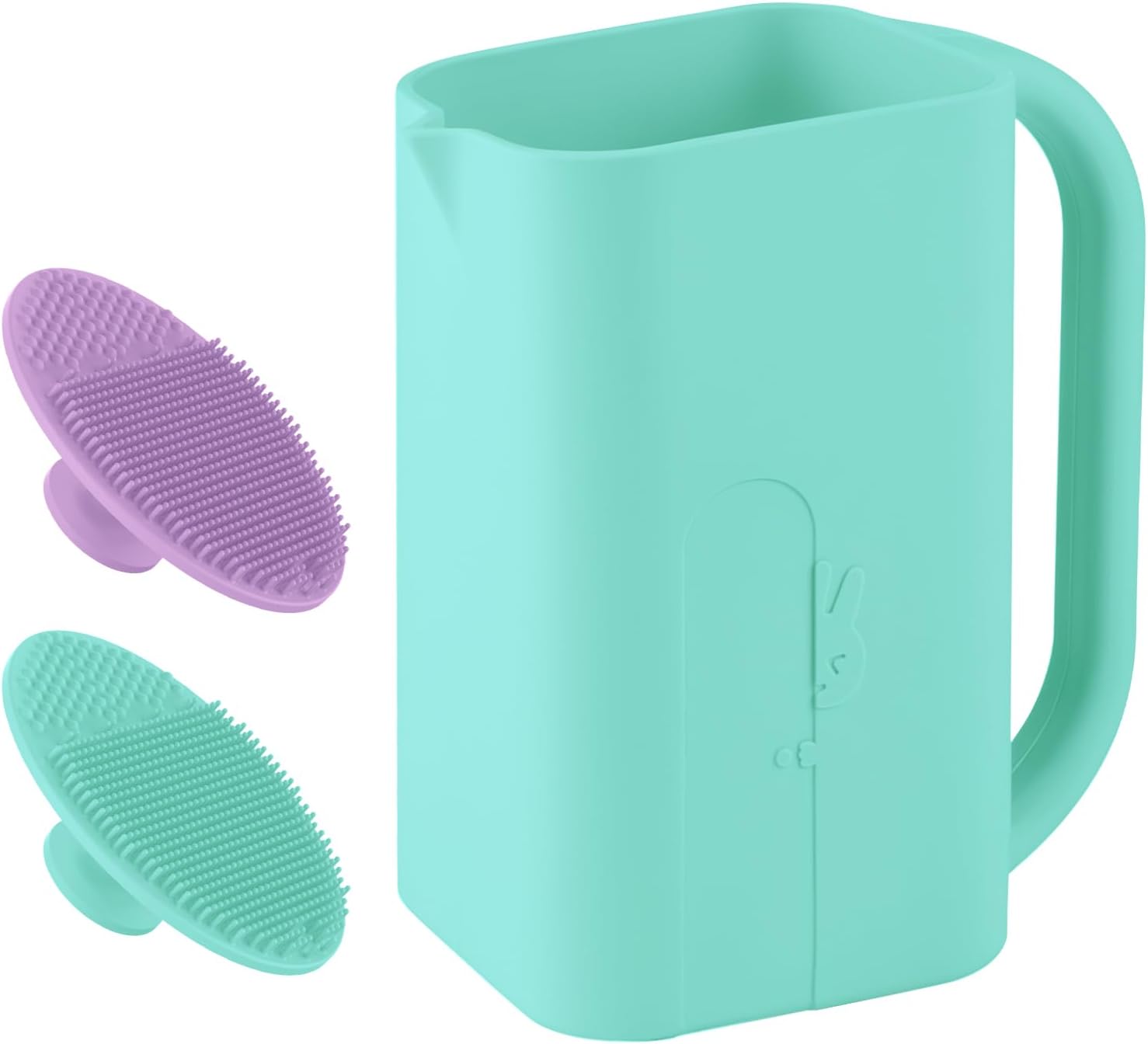 Baby Bath Rinse Cup 100% Food Grade Silicone Wash Rinser Cup For Kids (Turquoise)