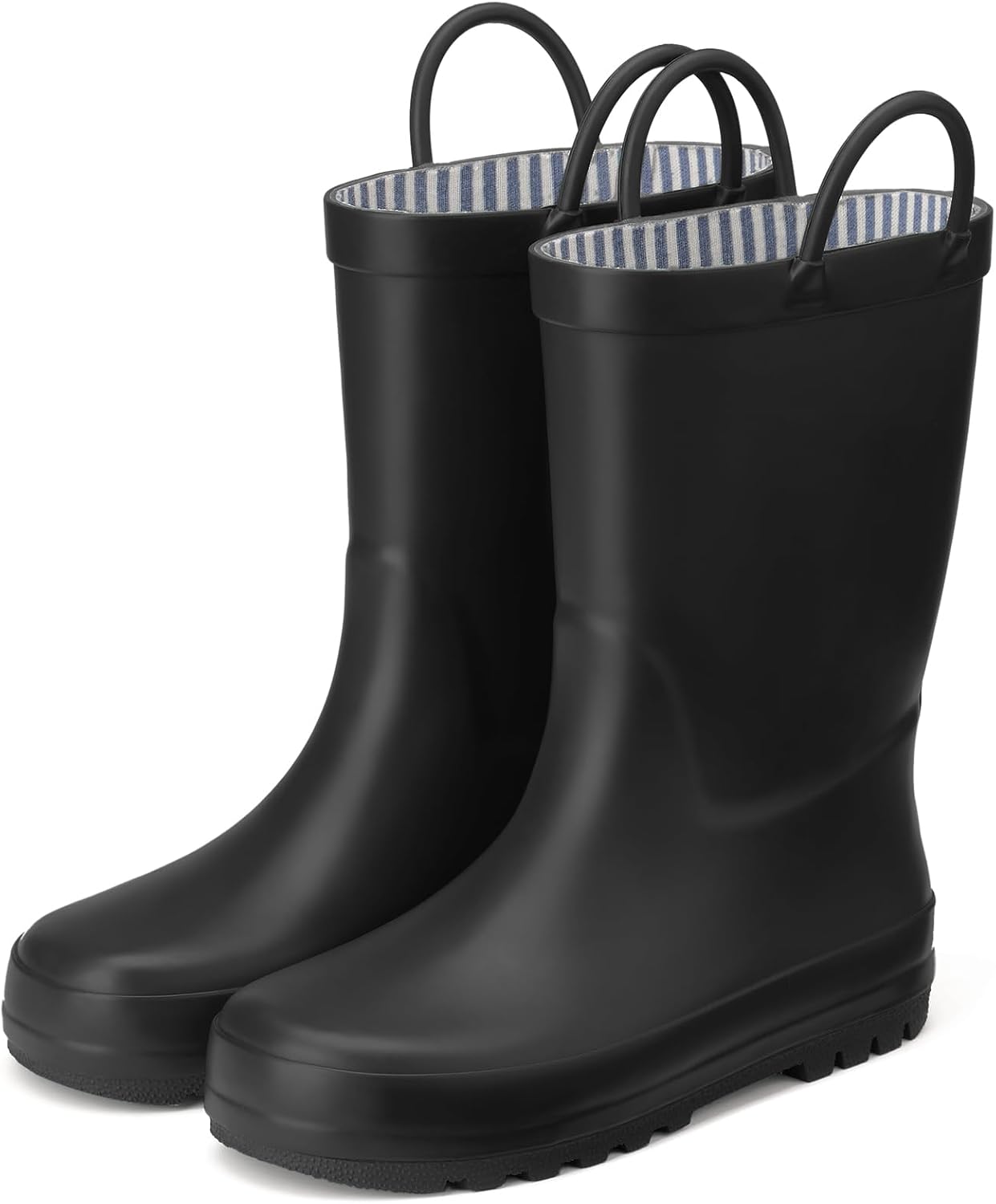 HISEA Kid’s Waterproof Rubber Rain Boots for Toddlers Boys and Girls | Lightweight Rain Shoes with Easy-On Pull Handles, Non-Slip Mud Boots for Water, Beach, Outdoor Playing