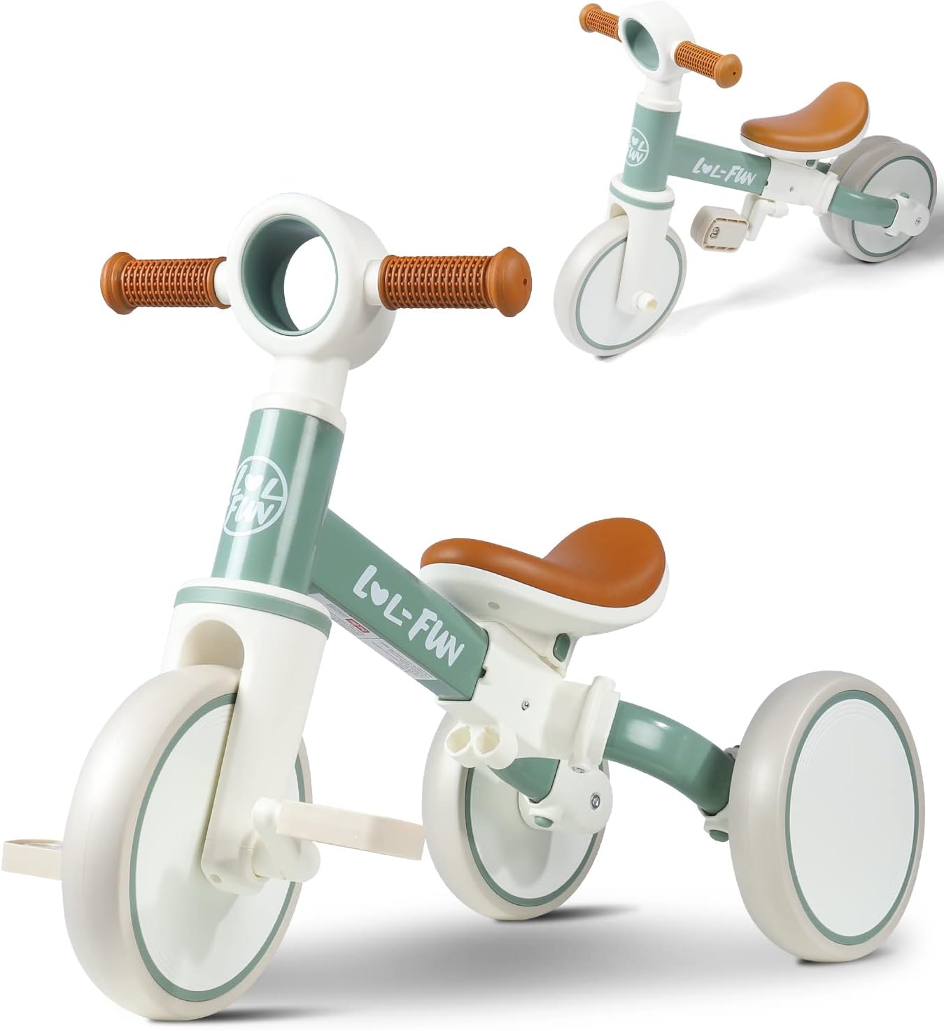 Toddler Balance Bike for 1 2 Year Old, 4 in 1 Tricycle for Toddlers 1-3 | Baby Boy Girl Birthday Gift, Ride On Toy, Kids Trike 2-4, Removable Pedal, Easy Assembly