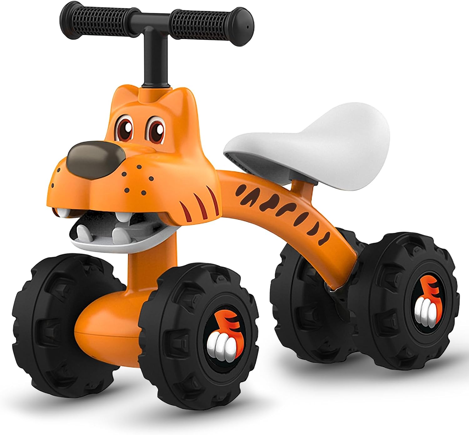 Baby Balance Bike for 1 Year Old Boy and Girl, Indoor Outdoor Non-Pedal Baby Walker Toys for 10-36 Months Toddlers, Silent Wheels, 1st Birthday Gift, Kids First Bike Tiger
