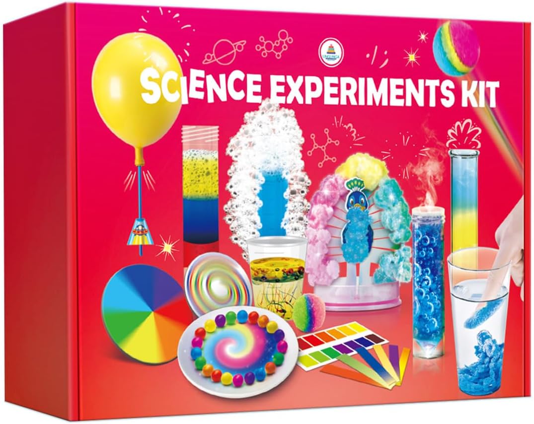 UNGLINGA 40+ Experiments Science Kit for Kids Chemistry Set STEM Toy | Reaction, Magic, Fun, Educational Toy Gift Idea, for Boys and Girls Birthday, Christmas, S.T.E.M Scientist Learing Toy