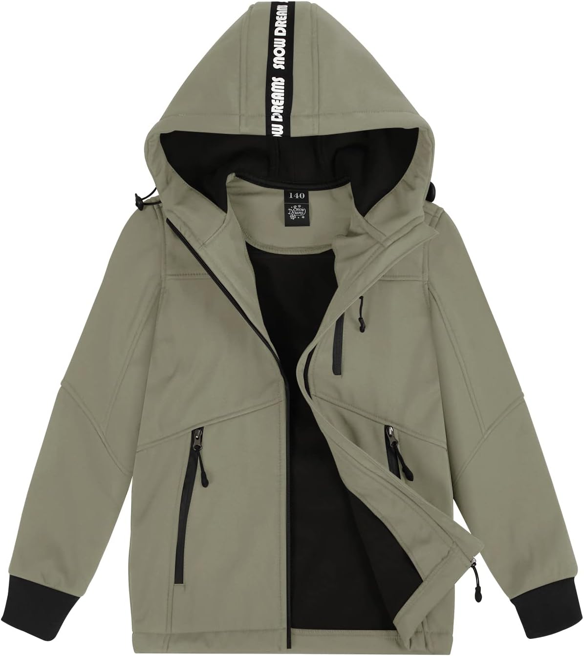SNOW DREAMS Boys Spring Fall Winter Jacket Boys’ Outerwear Jackets & Coats Hooded Waterproof