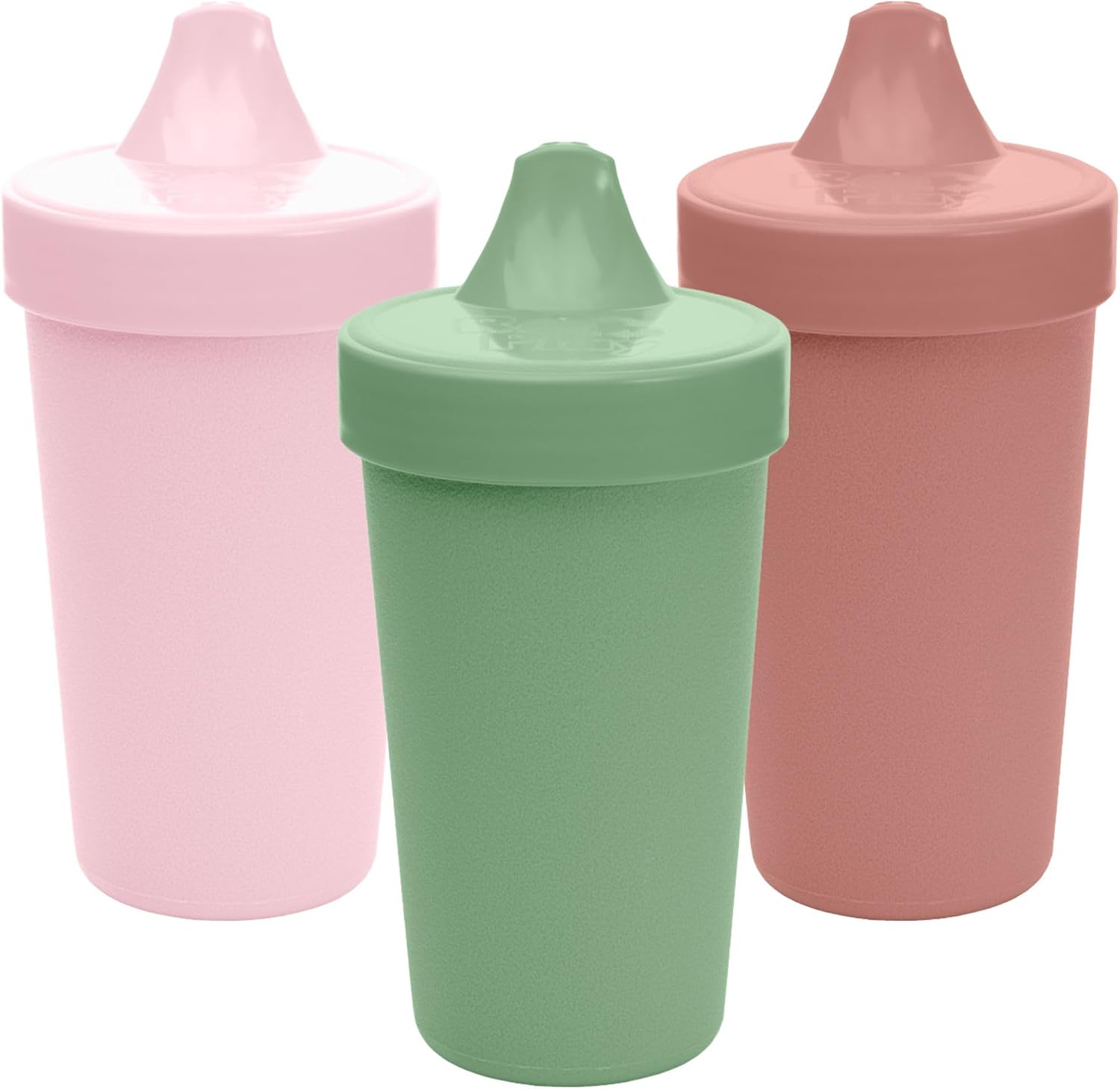 Re-Play Spill-Proof Sippy Cups for Toddlers – Kids Reusable 10 Oz Set of 3, Dishwasher & Microwave Safe, Made in USA, Blossom