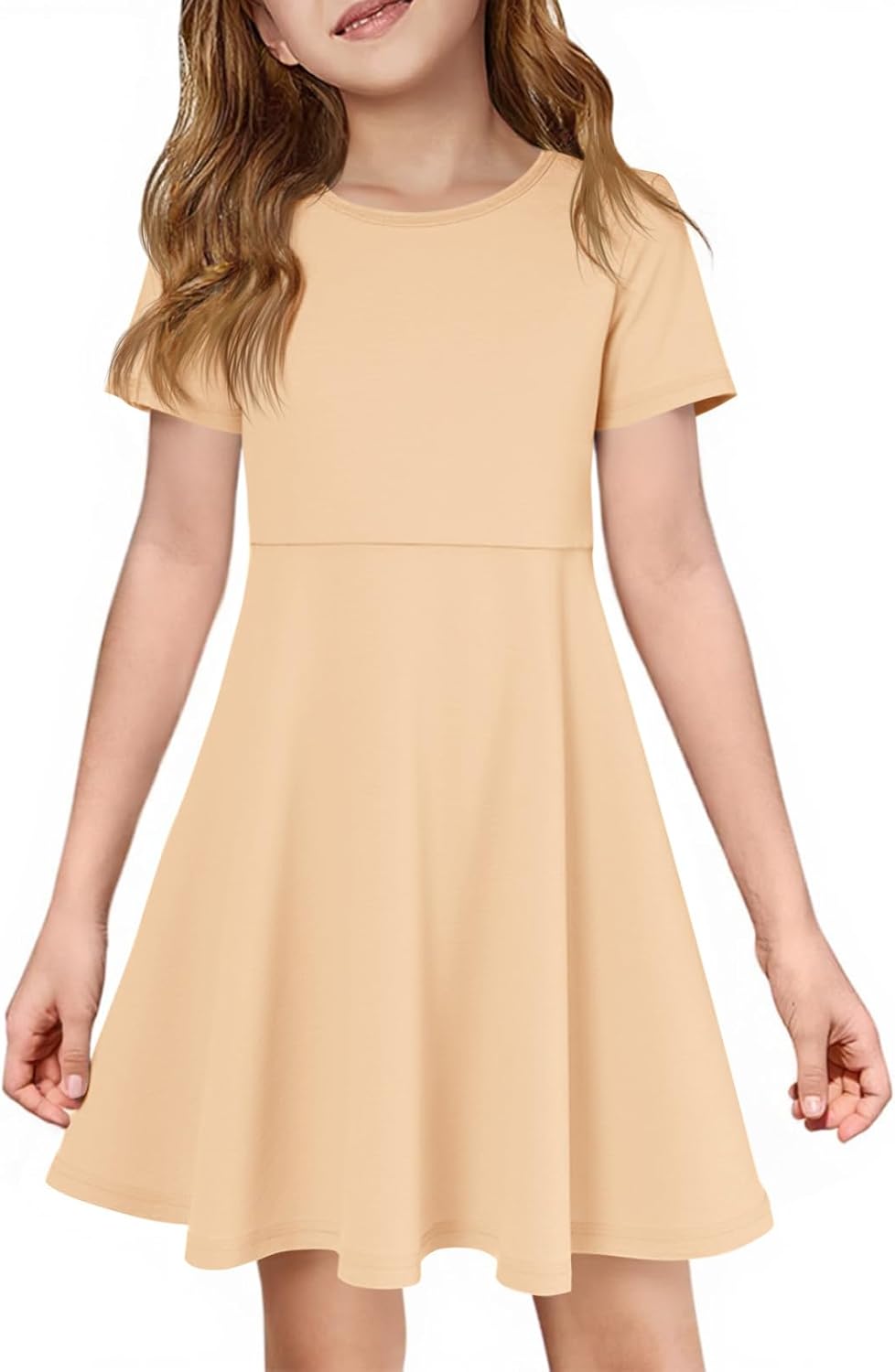 Imily Bela Girls Summer Short Sleeve Dress 5-14 Years | A Line, Swing Basic, Skater Twirl, Party Dresses