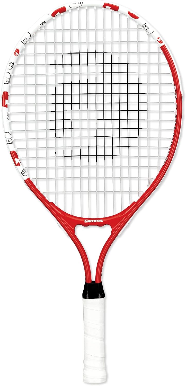 Gamma Sports Junior Tennis Racquet: Quick Kids 19 Inch Tennis Racket – Prestrung Youth Tennis Racquets for Boys and Girls – 93 Inch Head Size | Prestrung
