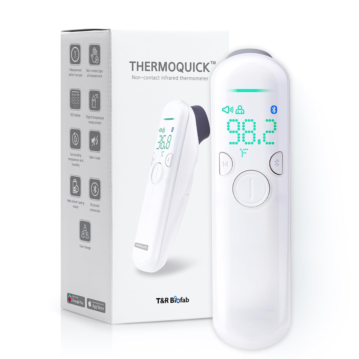3-in-1 No Touch Forehead Thermometer – Body & Room Temperature + Indoor Humidity Check | Baby Thermometer for Infants, Kids, Adults, Medical Grade, All-in-one Family Care Device
