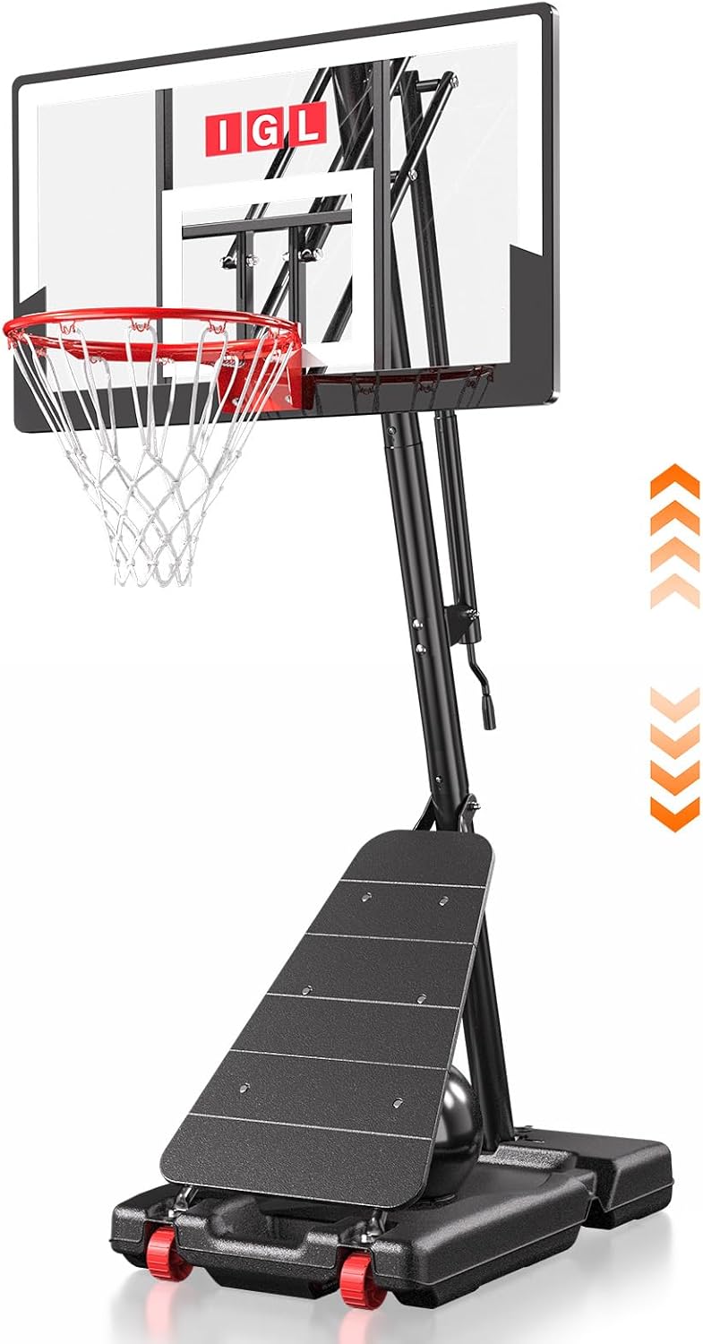 Portable Basketball Hoop Outdoor, 10 FT Height Adjustable Basketball Goal
