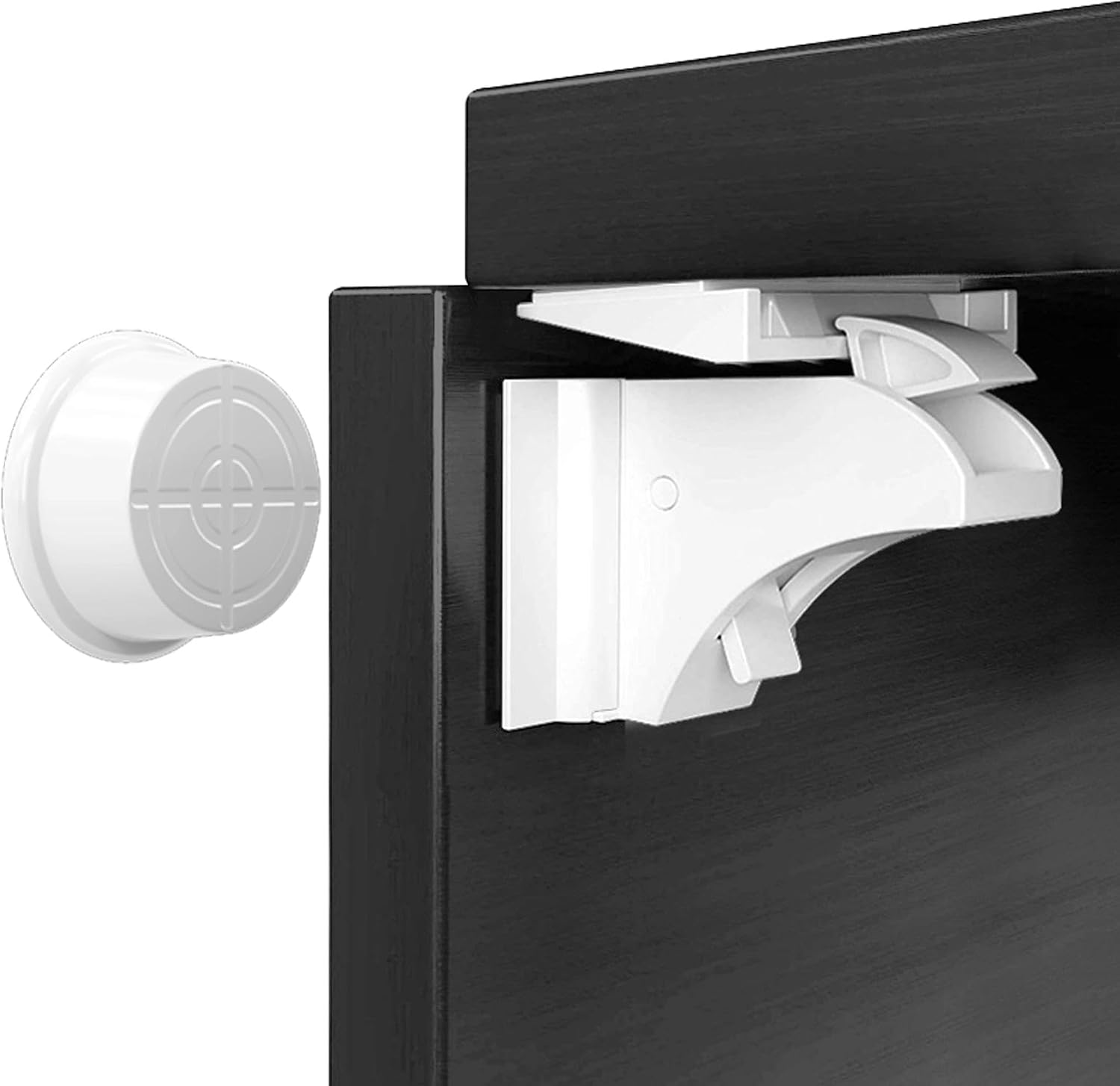 2 Pack Magnetic Cabinet Locks Baby Proofing Child Safety Drawer Latches. | Families with toddlers, Renter-friendly, Hidden from the outside, Cupboard