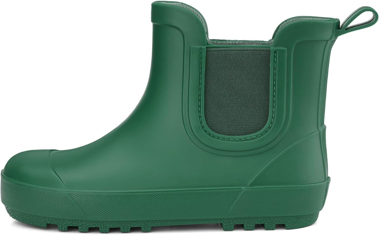 HISEA Toddler Kids Rubber Waterproof Chelsea Rain Boots for Boys & Girls | Non-Slip Rubber Ankle Booties Slip-On Rainboots, Non-Slip Round-Toe Outdoor Farm Park Hiking Boots