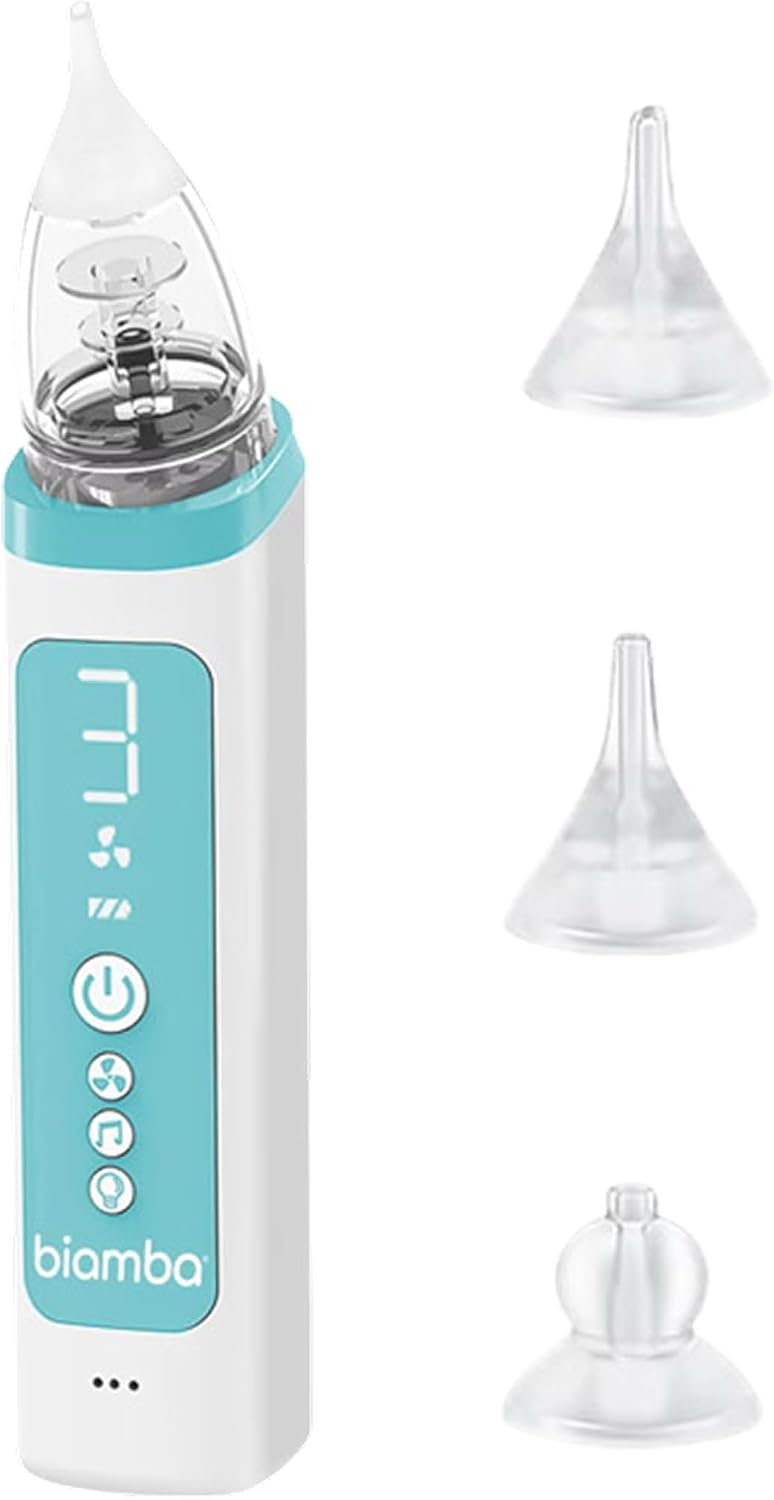 Easy Nose Electric Nasal Aspirator Baby Adjustable Suction Kit – Electric Nose Sucker for Baby Soft Silicone Tips, LED Display, USB-C Rechargeable, Portable Snot Sucker for Toddlers & Infants