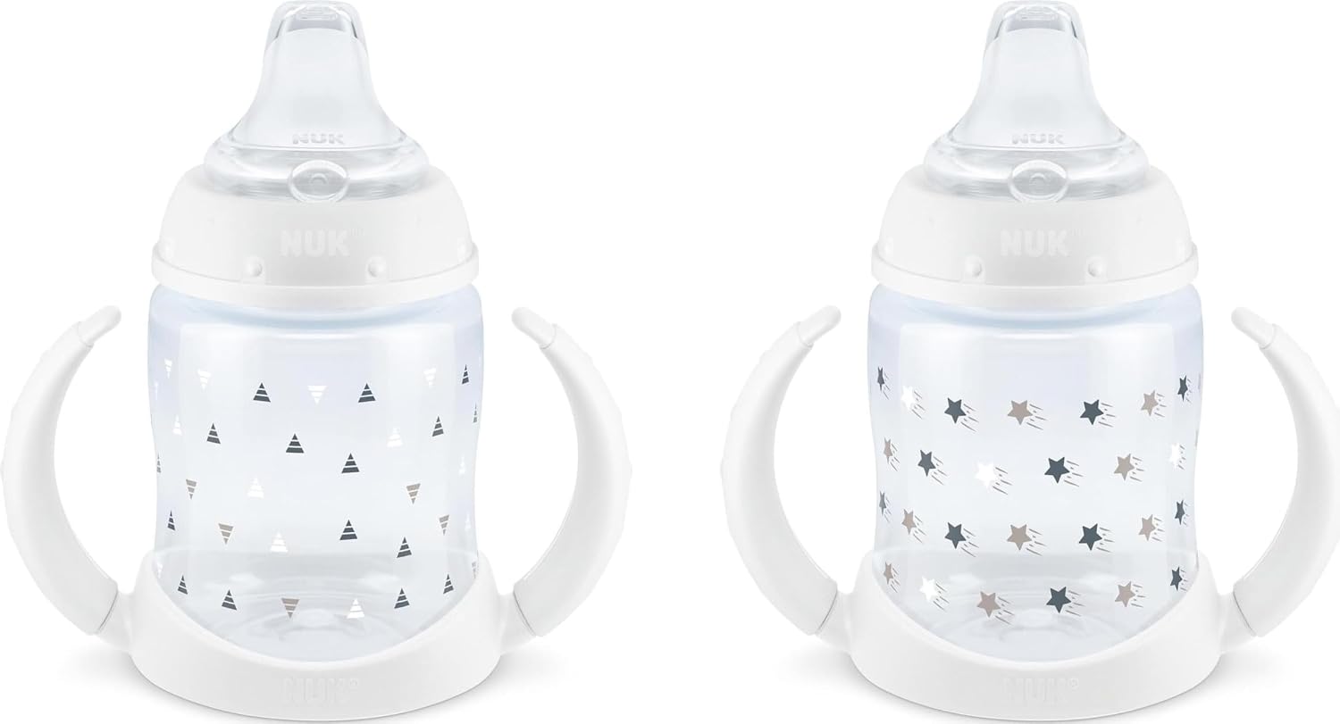 NUK Learner Cup, 6+ Months, Timeless Collection, Amazon Exclusive, 5 Oz, Pack of 2 – BPA Free, Spill Proof Sippy Cup