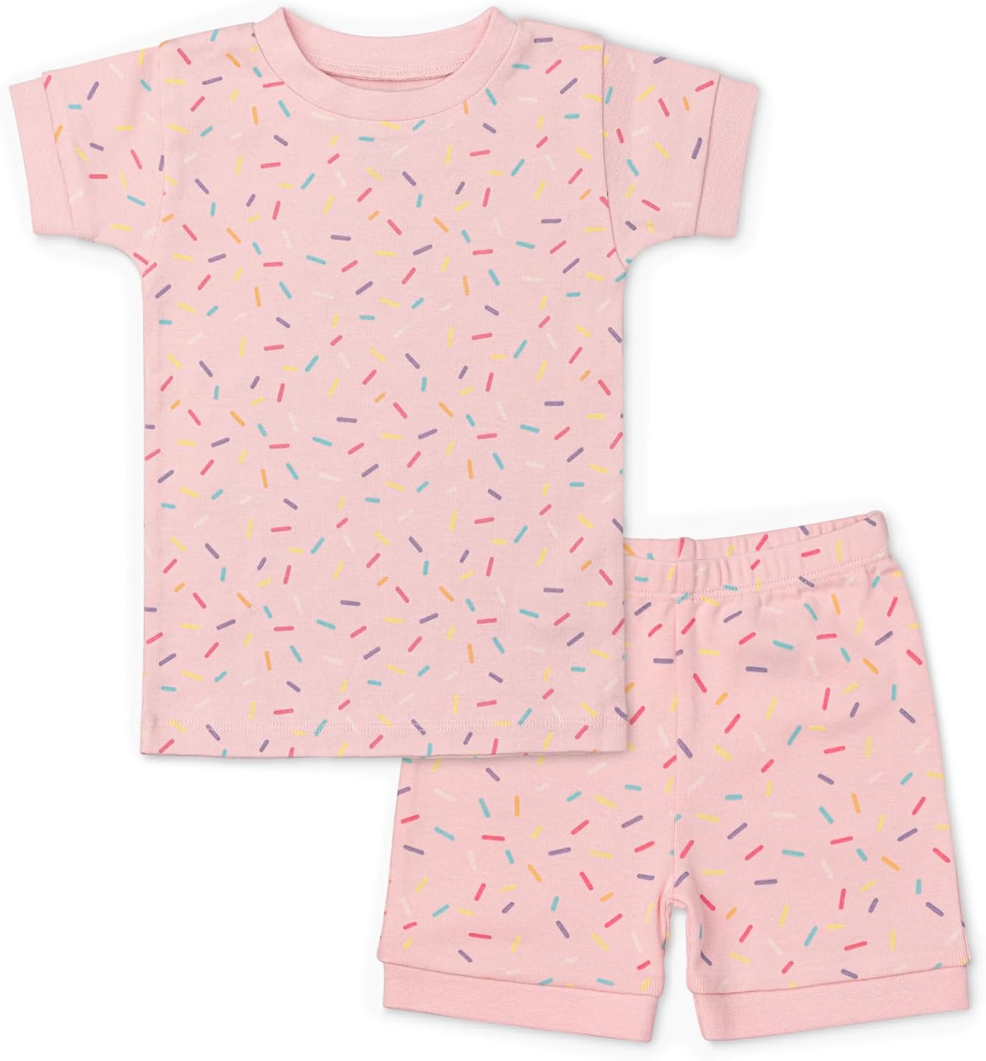 monica + andy unisex-baby Organic Two-piece Shorty Pajama Set