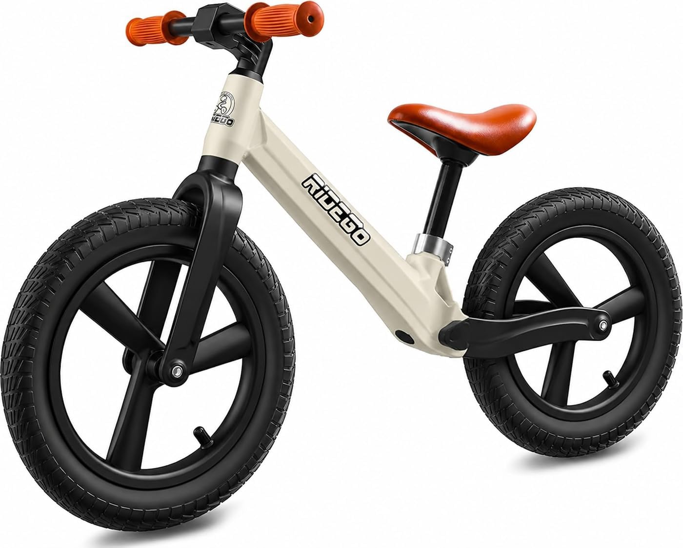 Ridego 14 Inch Balance Bike for Kids 3-6 Year Old,Lightweight Kids Bike with Adjustable Seat, Push Bicycle with Air Rubber Tires，Ride-on Toys Birthday Gift