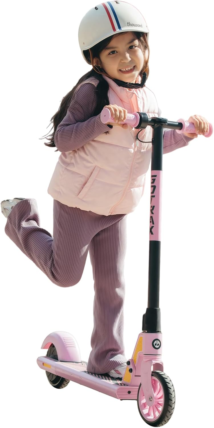 Gotrax Electric Scooter for Kids 6-12, Max 3.75 Mile & 7.5Mph,Thumb Control | 150W Motor, 6″ Solid Wheel, Easy to Ride & Assembly, UL2272 CPC Certification Approved, Supports 120Lbs Load for Boys Girls