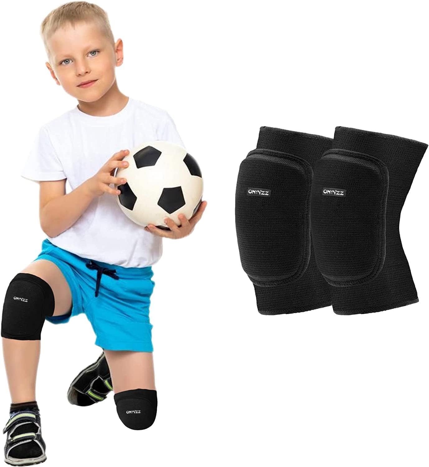 Kids Knee Pads with Thicken Sponge Padding Breathable Stretchy Cotton Knee Pads Soft Knee Pads Guards Protective for Roller Skateboard Bike Scooter Outdoor Sports