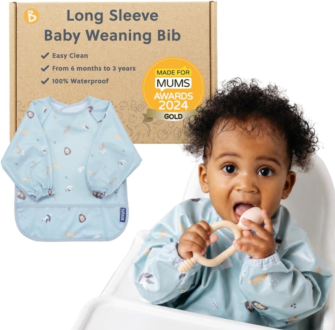 BIBaDO Set of Silicone Bibs for Babies & Toddlers,Soft Adjustable Bibs with Pocket Food Catcher for Baby Girl,Boy(Set 1)