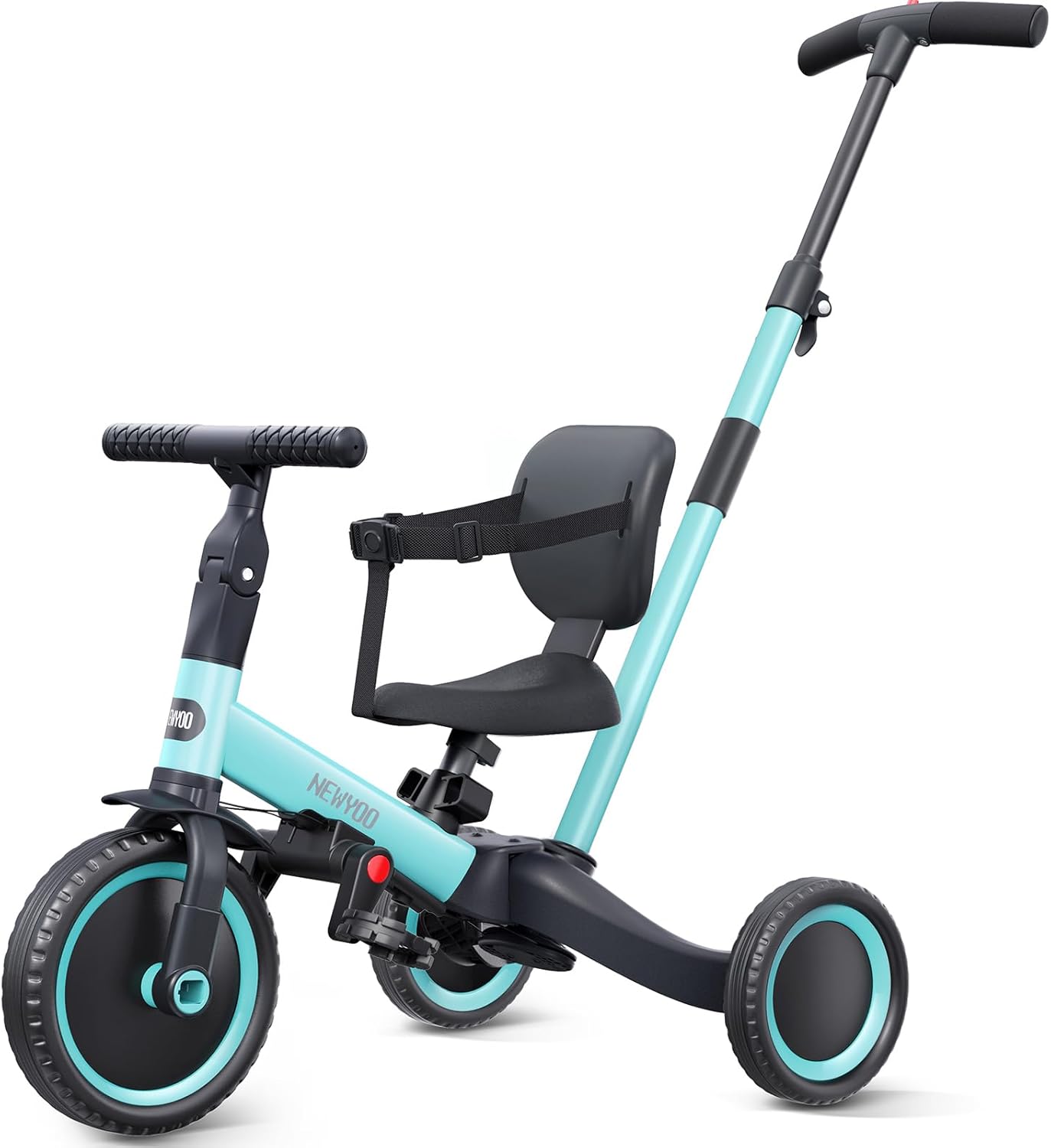 newyoo TR007 5-in-1 Tricycle for Toddlers 1-3, Toddler Bike, Birthday Gift | Toddler Trike with Push Handle Lets Parents Steer and Converts to Balance Bike, Fun Outdoor Toy for Boys and Girls, Blue