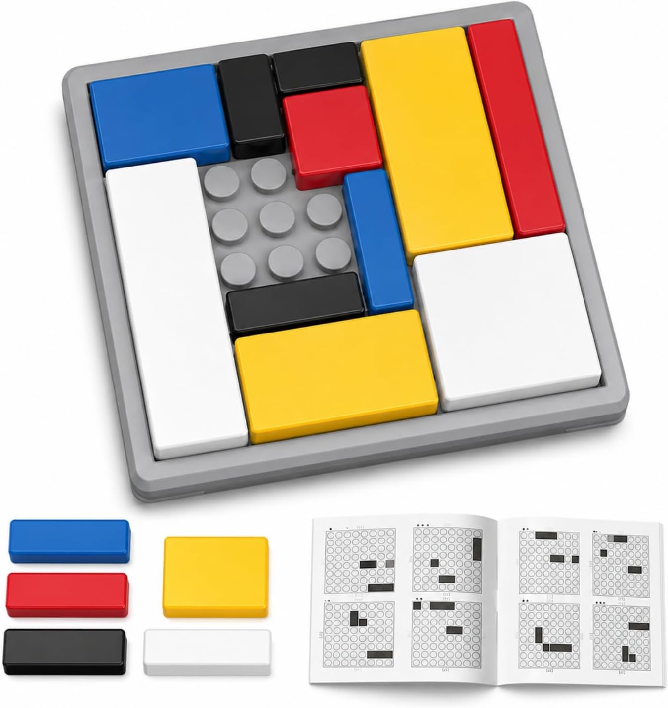 Logic Puzzle Brain Teaser Game for Kids and Adults, 88 Challenges with 4 Difficulty Levels, Portable Brain Training Logic Puzzle Game for Thinking Fun and Travel, Learning