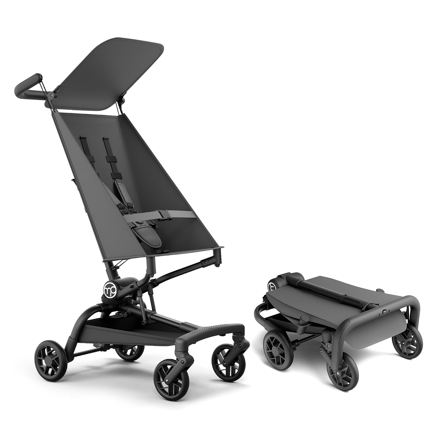 Mompush Jeto Ultra-Lightweight Travel Stroller Only 9.8lbs | Compact baby & toddler stroller, one-hand fold, airplane cabin approved, all-terrain wheels, perfect for travel & daily use
