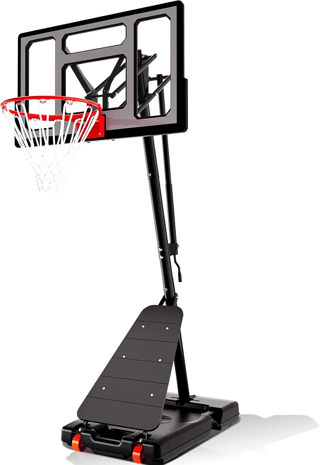 Basketball Hoop 40/44/48 Inch Impact Backboard 5.3-10FT Height Adjustable | Portable Basketball Hoop Outdoor Goal System with Impact Backboard and Wheels for Adults