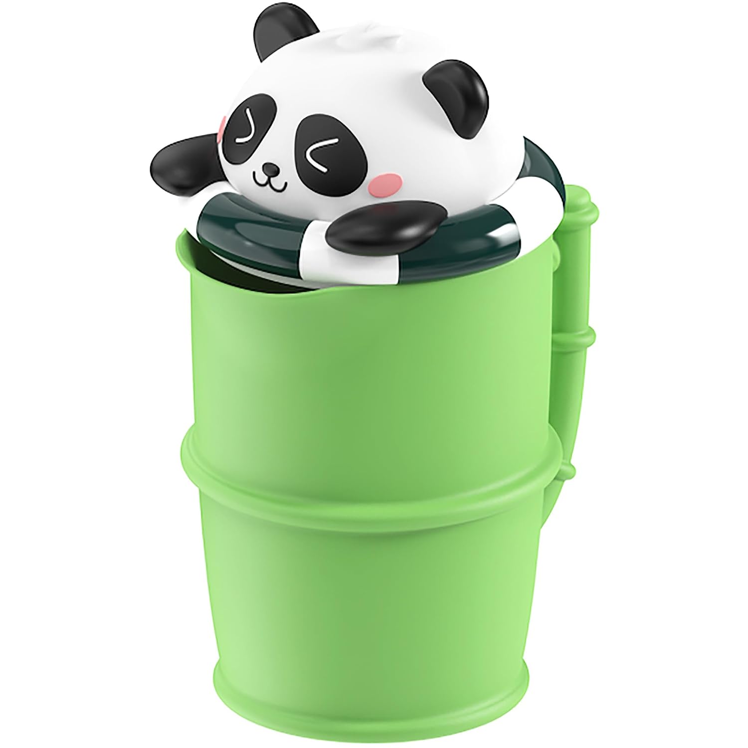 Baby Bath Rinse Cup with Panda Bath Toy for Rinsing Hair, Wide Curved Opening Gentle Waterfall Rinser with Easy Grip Handle to Toddler Tear-Free (32OZ)