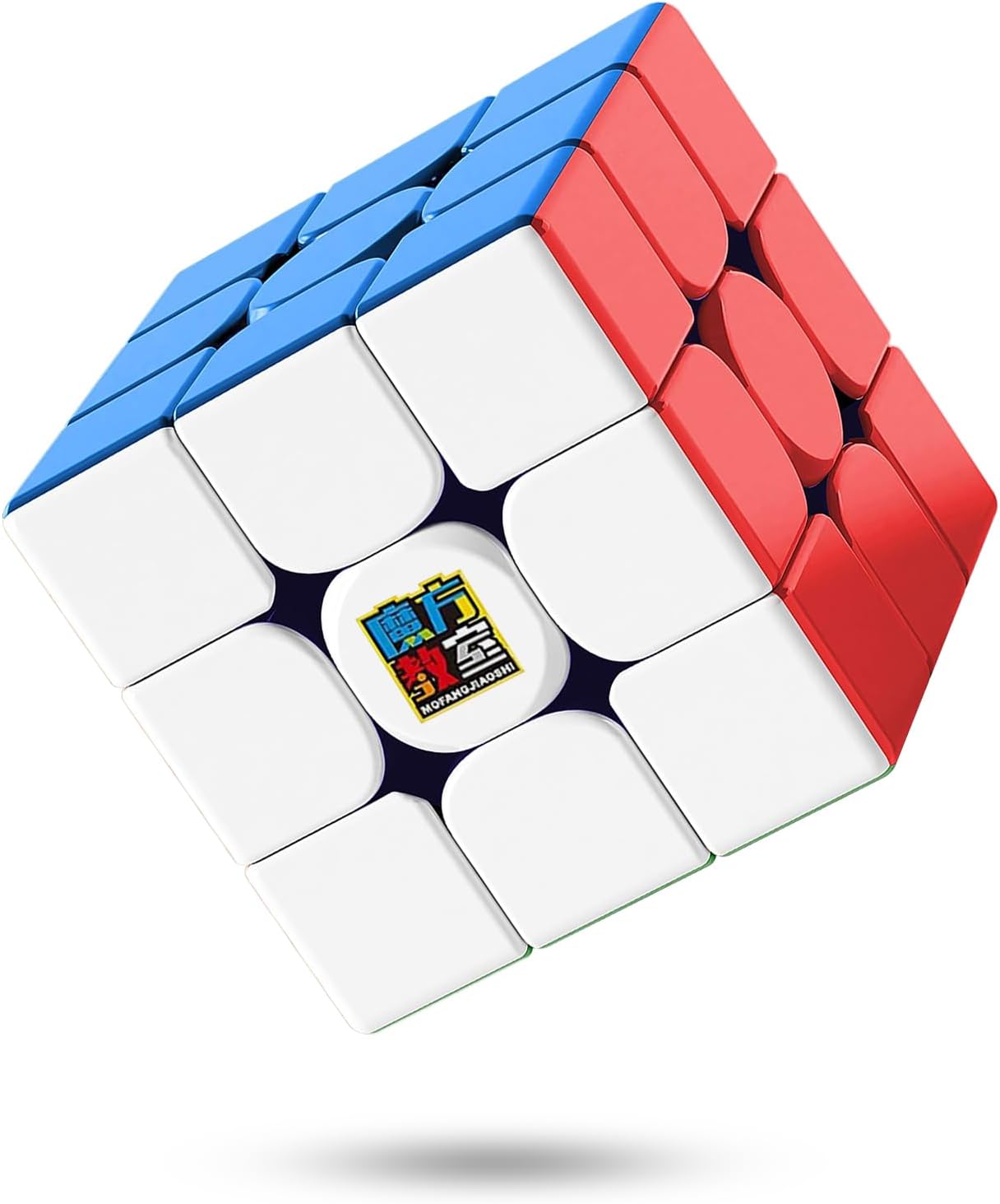 CFMOUR Magnetic 3×3 Speed Cube, Stickerless Magic with Stand, 48 Magnets | Moyu RS3M, Fast Turning, Durable, Brain Teaser, Nice Cube, Fidget Toy, Vivid Colour, Travel Game for Kids, Adults, Beginners