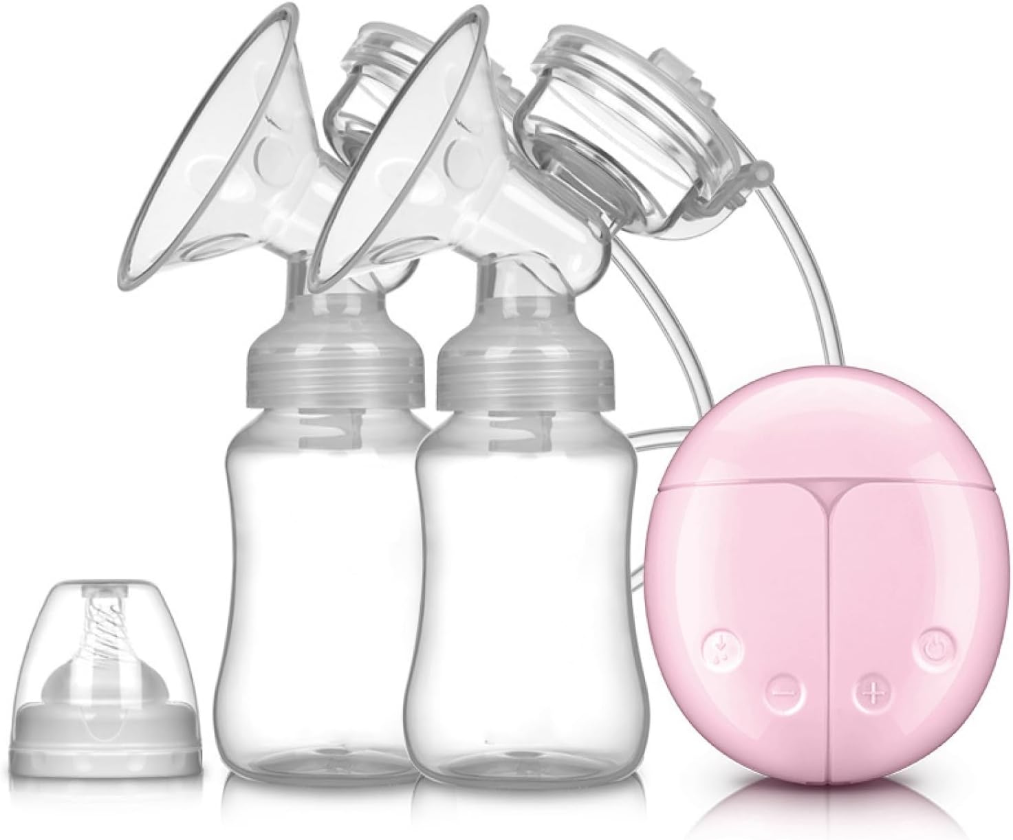 Bilateral Electric Breast Pump Silent Pumping Automatic Breast Milk, Pink