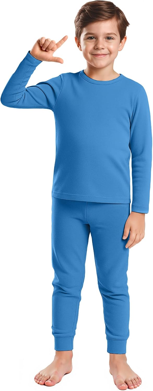 American Trends Boys Thermal Underwear Set Toddler Long Johns Set Fleece Lined Base Layer Winter Thermals Sets for Kids